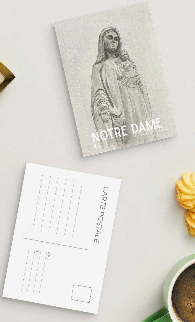 Aquarelle IMPRESSION CARTE POSTALE - Notre Dame d’Ensuès-la-Redonne