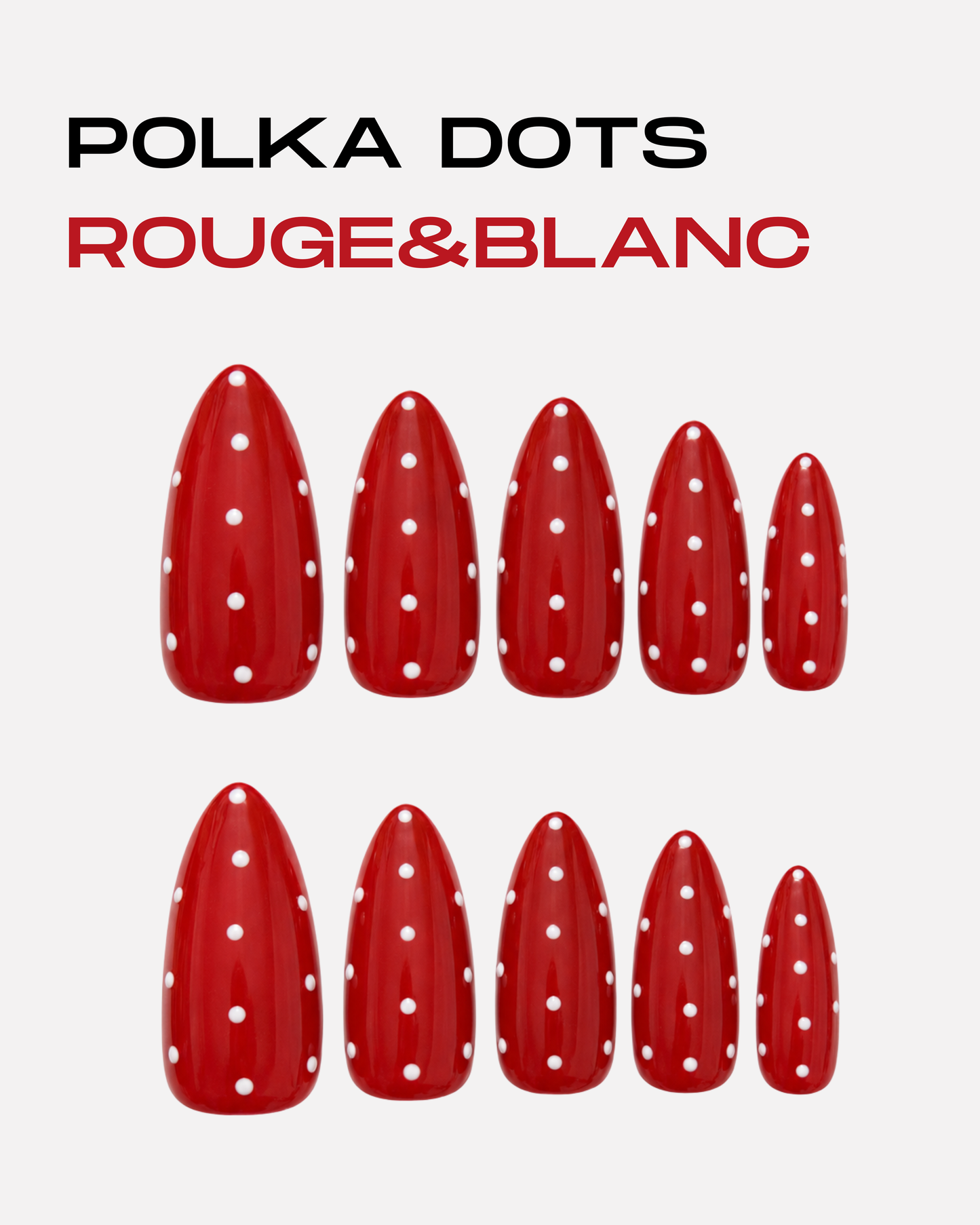 Press-on nails - Polka dots
