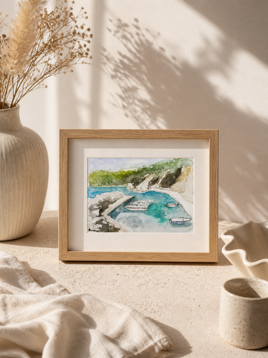 Aquarelle IMPRESSION : Calanques - Figuières