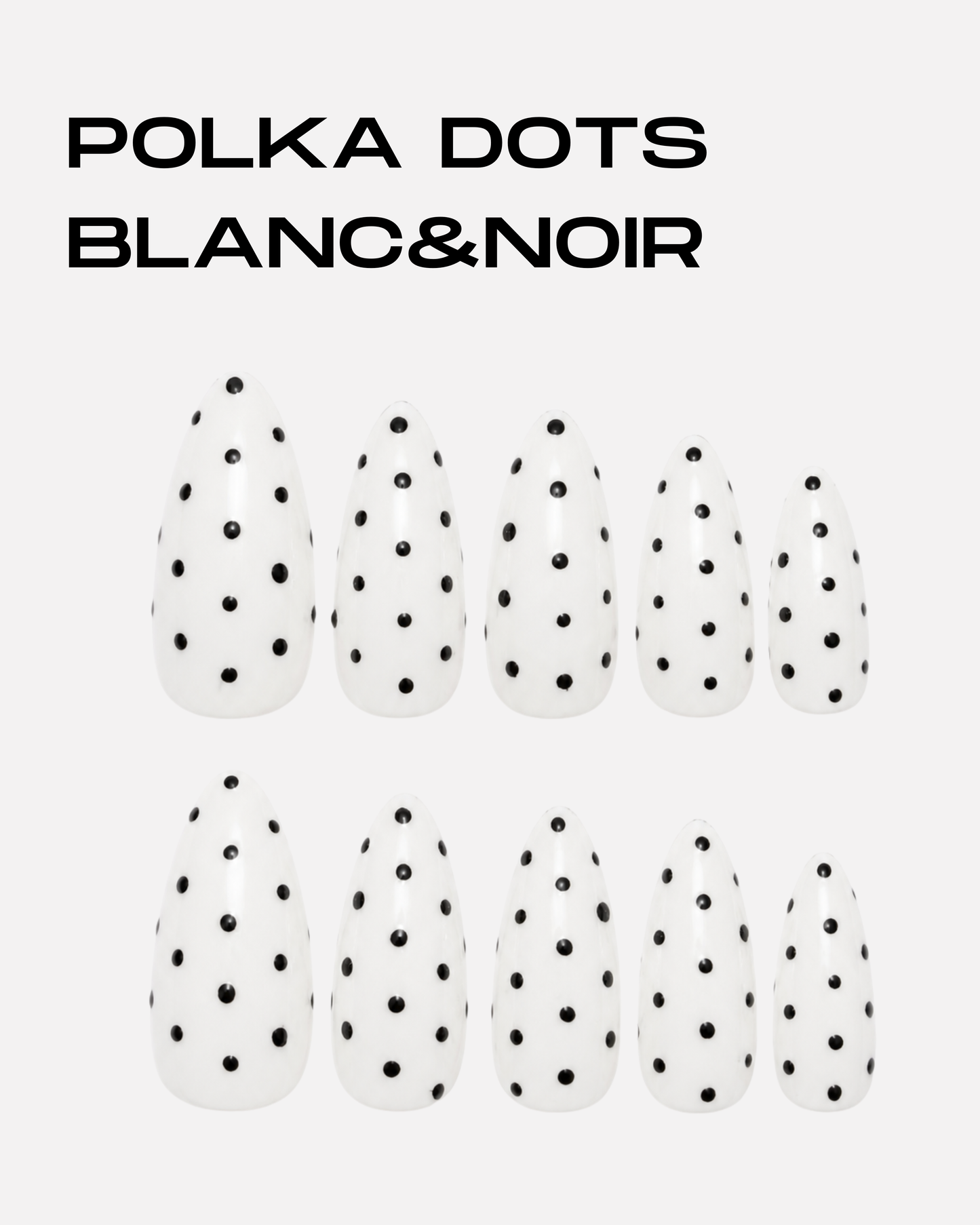 Press-on nails - Polka dots