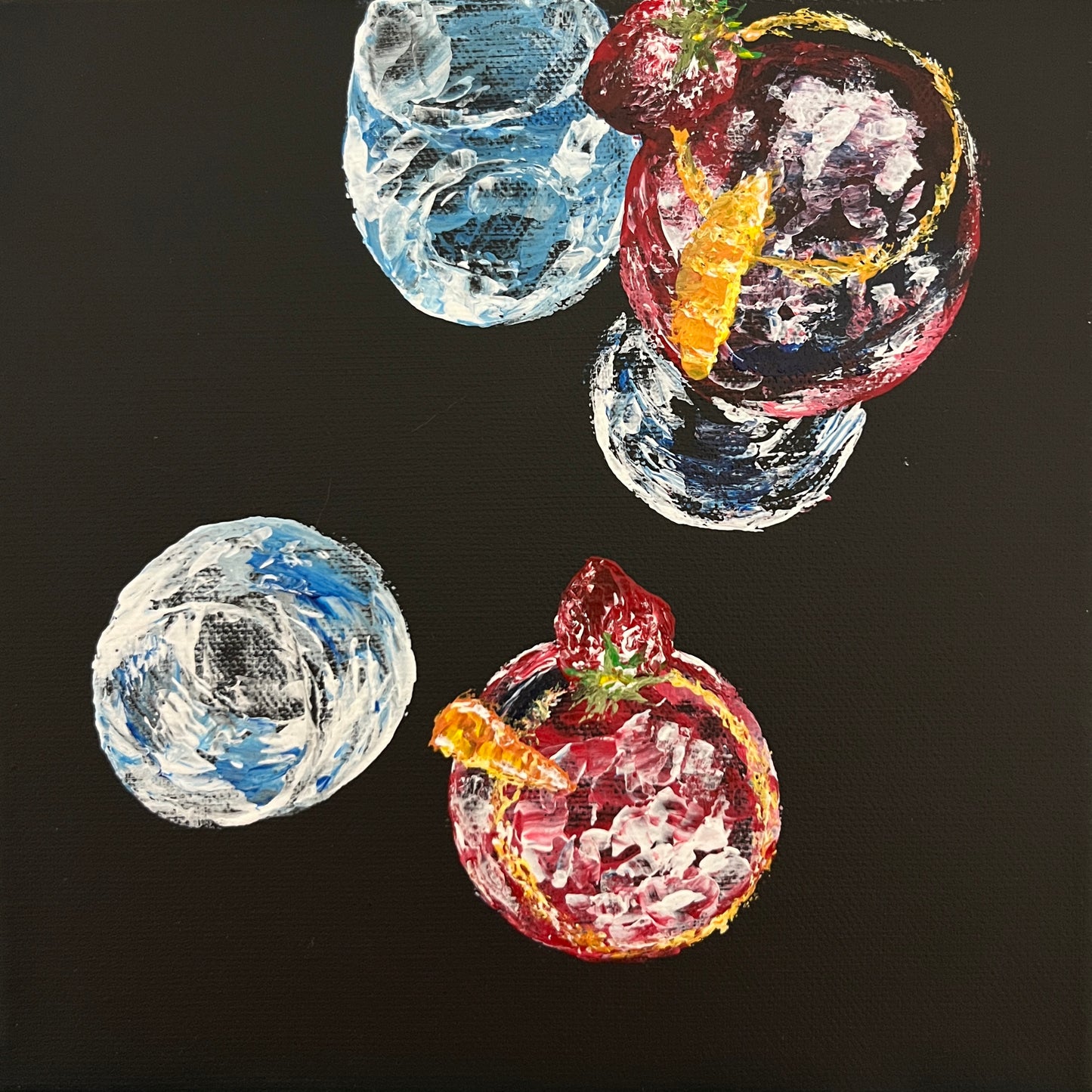 Acrylique sur toile - Cocktails