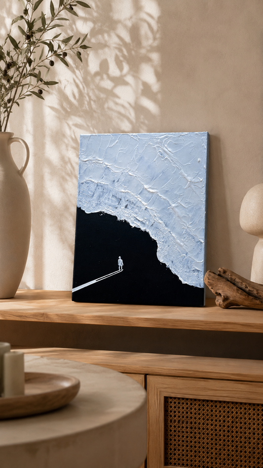 Acrylique texturée sur toile - You look lonely