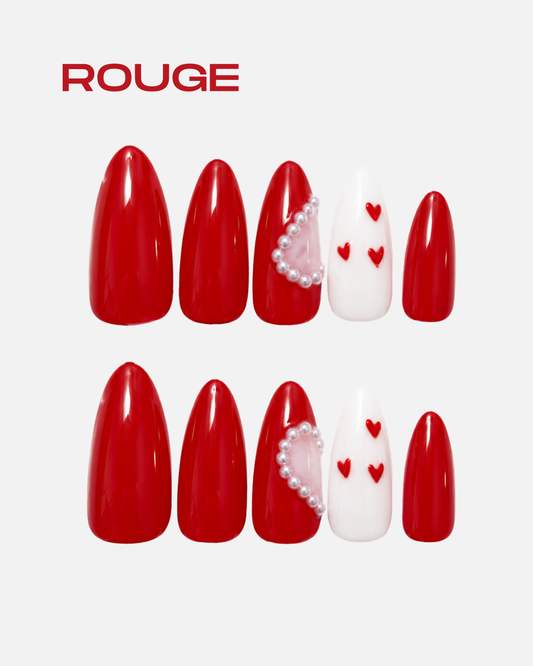 Press-on nails - Matching hearts